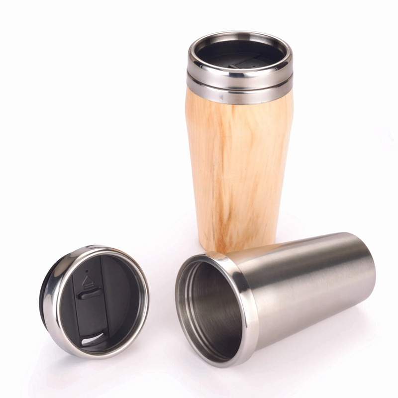 Travel Mug Turning Kit with Screw Top Lid - Stainless Steel - 16 oz